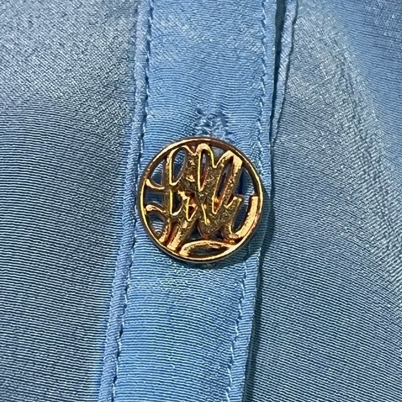 LILLY PULITZER Elsa Silk Top Caribbean Blue MSRP $178 - Picture 5 of 16